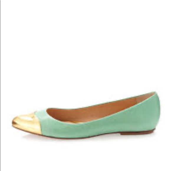 Rebecca Minkoff Irma Cap-Toe Ballerina Flat Mint - Picture 5 of 6